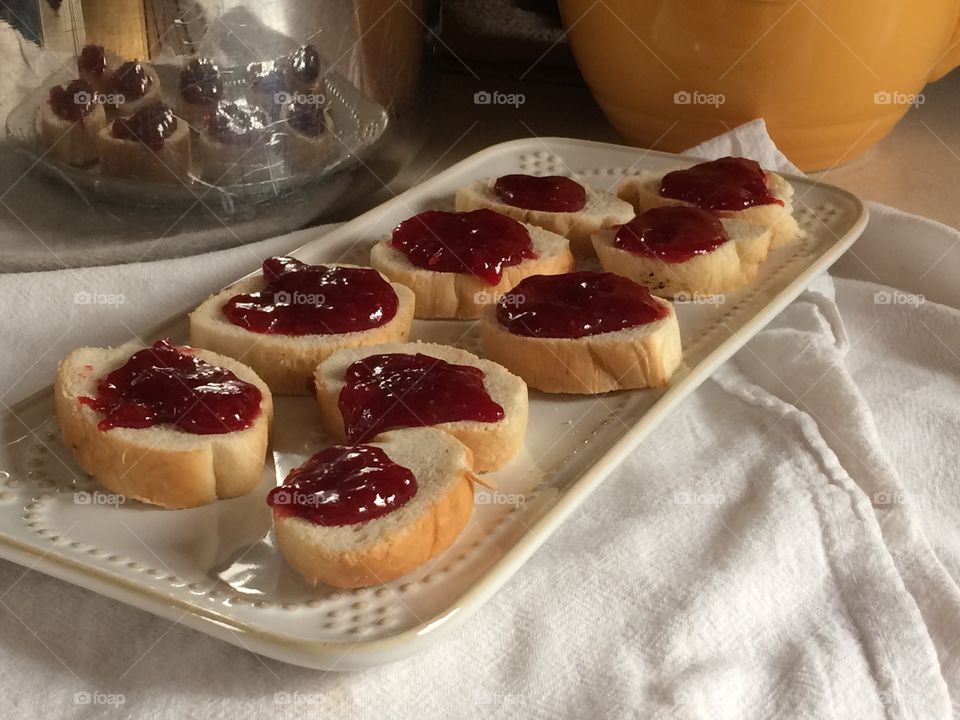 Tasty home made strawberry jam