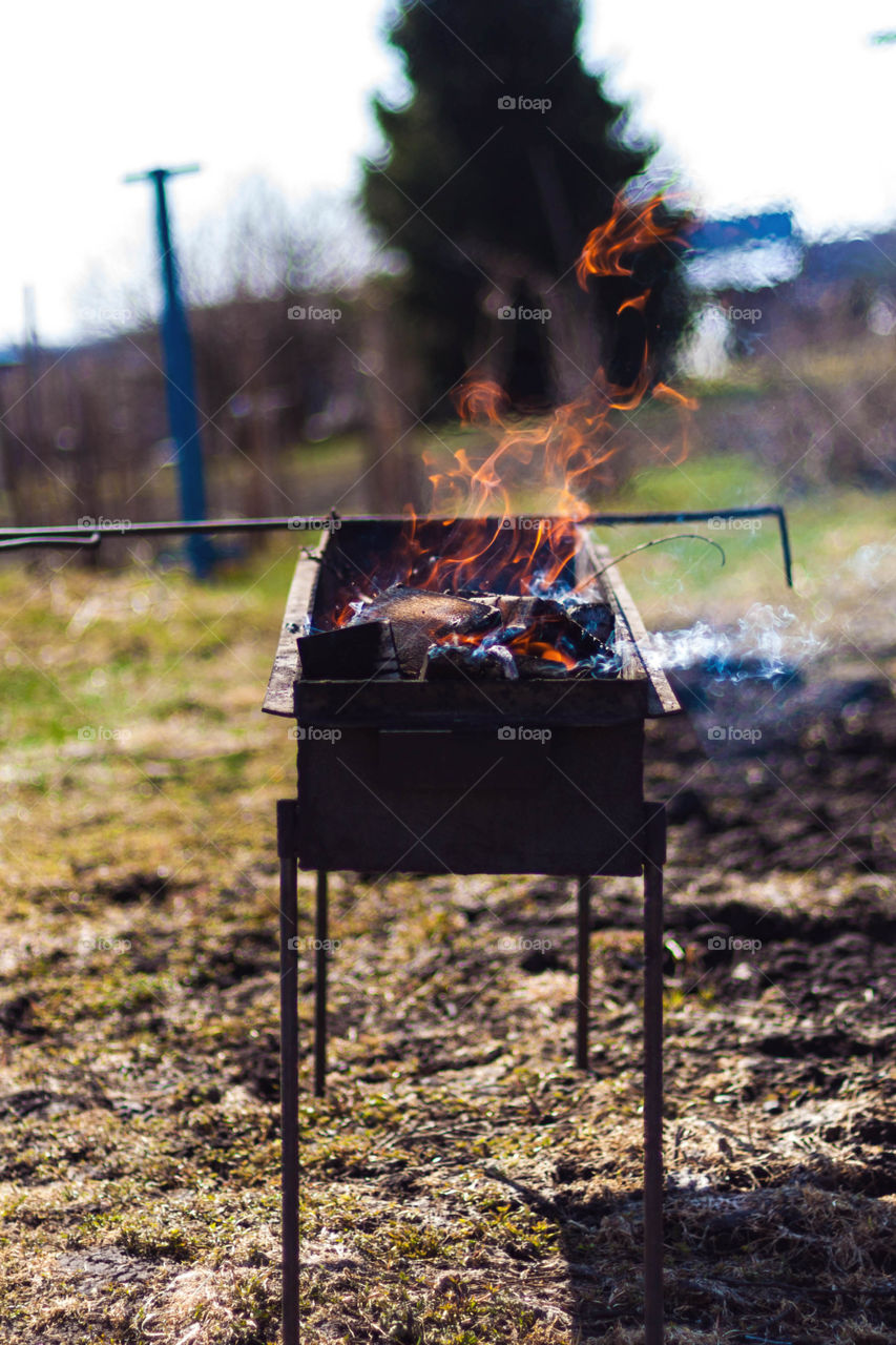 holiday season, barbecue, bonfire