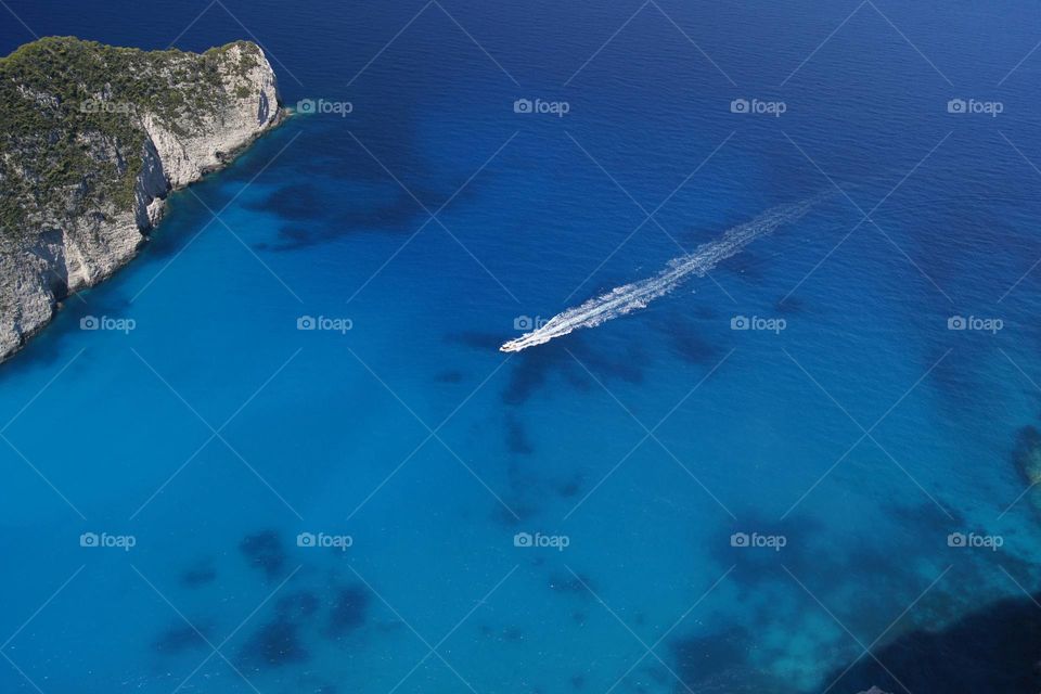 Aerial view of a island