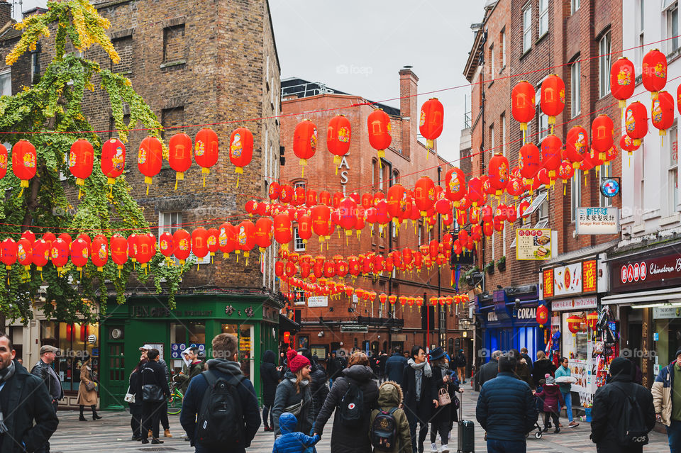 Soho district in downtown London. UK.