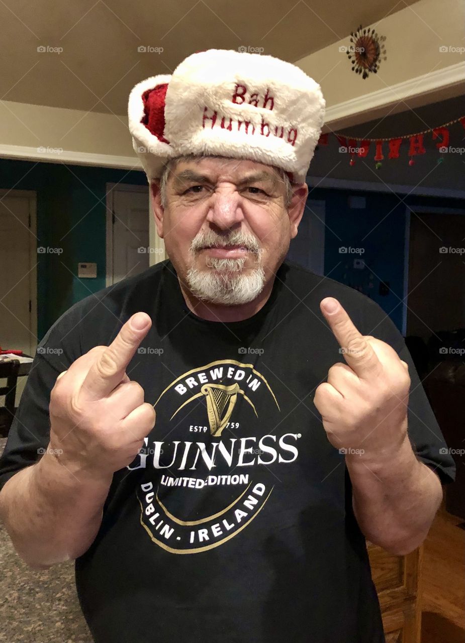 A grumpy grandpa on Christmas Eve