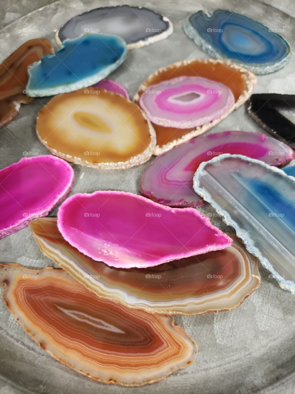 agate pink blue colorful