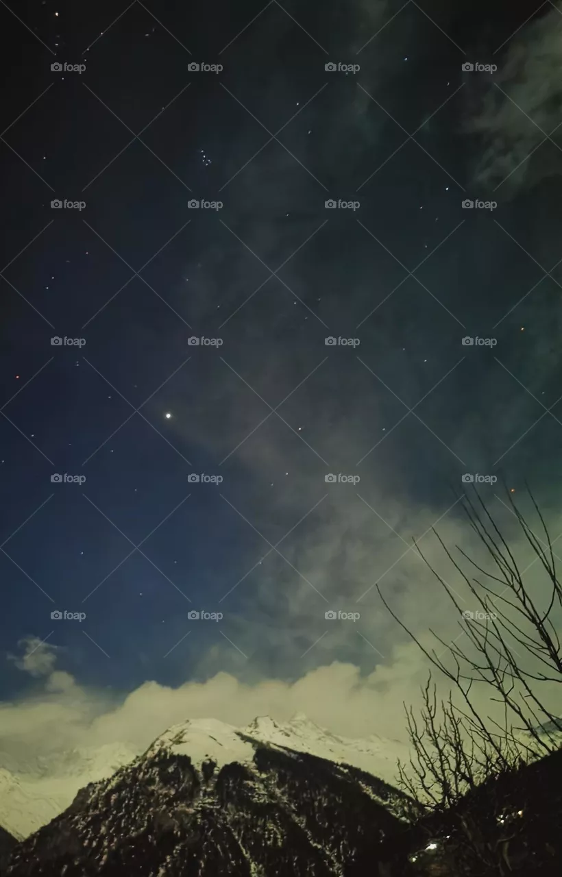 vastness of Sky; winter night sky
