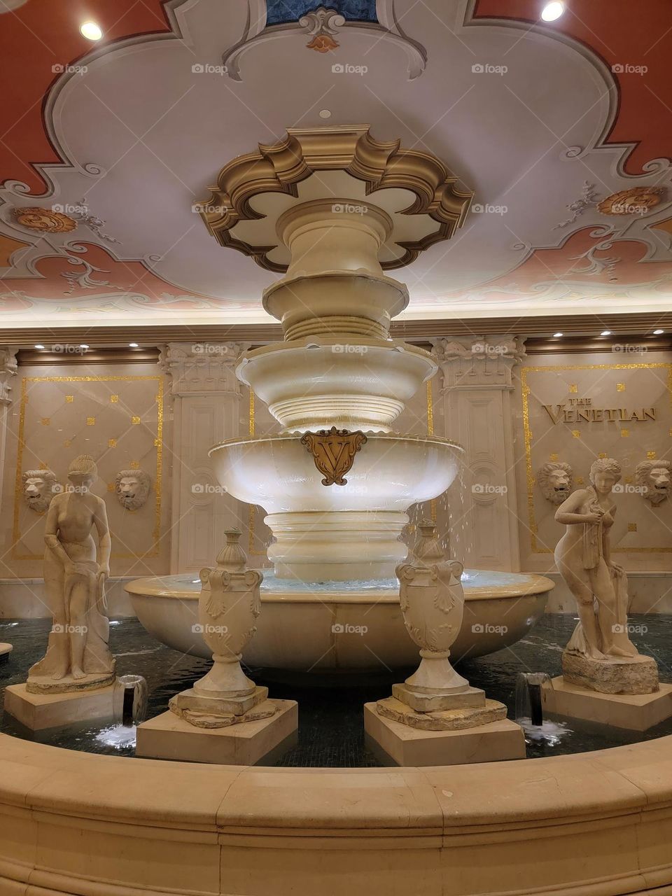 Gorgeous fountain in Caesars Palace in Las Vegas