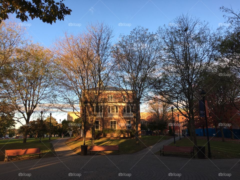 College campus in fall - WCSU