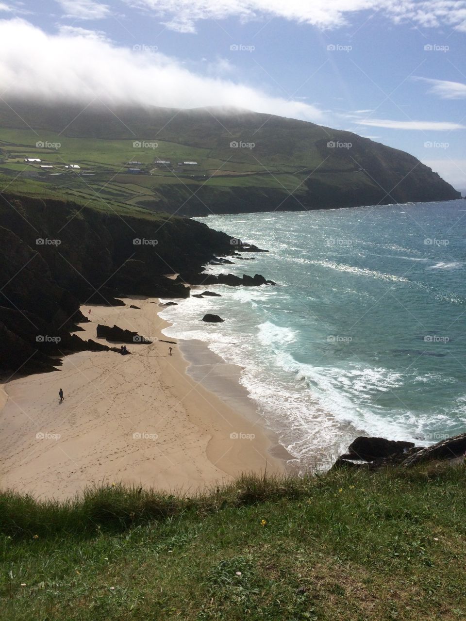 Beaches along the dingle peninsula on the Irish coast 