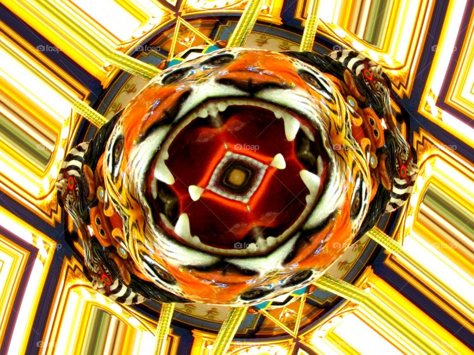 digital art of tiger teeth