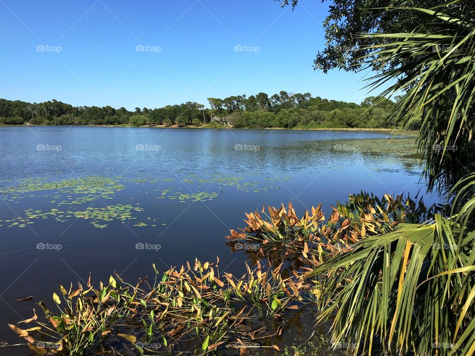 Scenics view of lake against sky