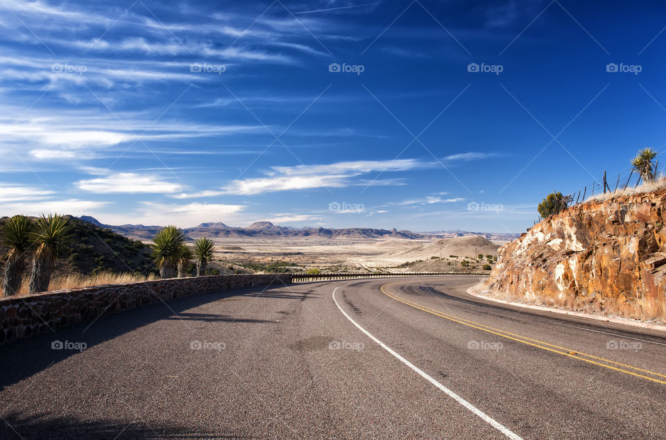 View of mountain highway