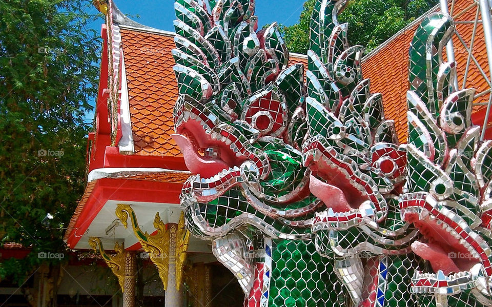 colors thailand dragon temple by jackie_k