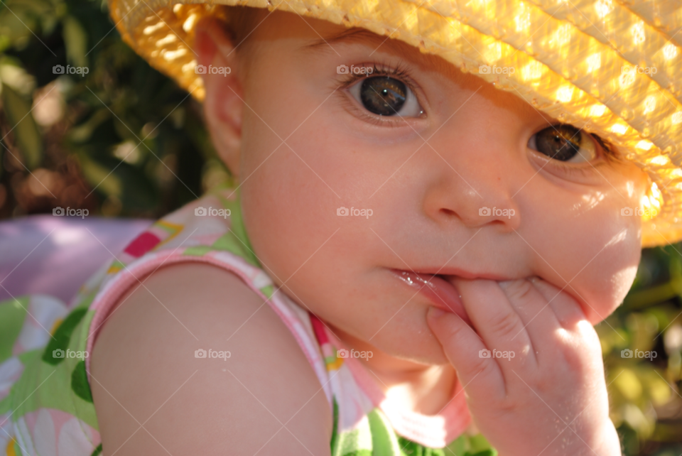 babies hat face girl by sher4492000