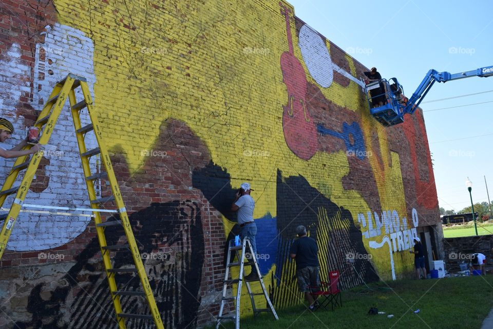 Local university art students making our city beautiful. 