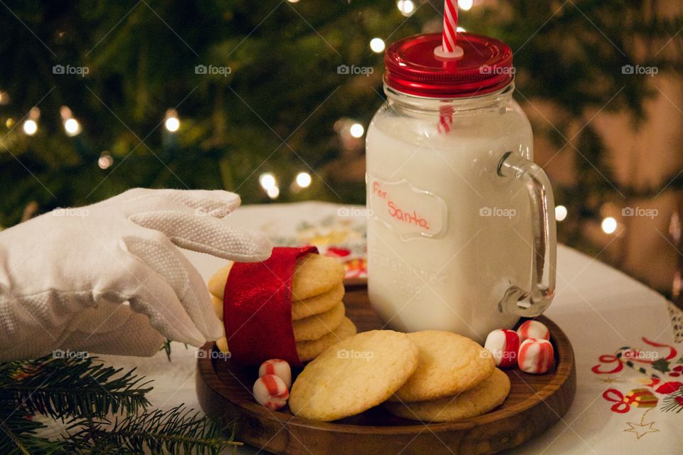 Christmas cookies and milk for Santa 