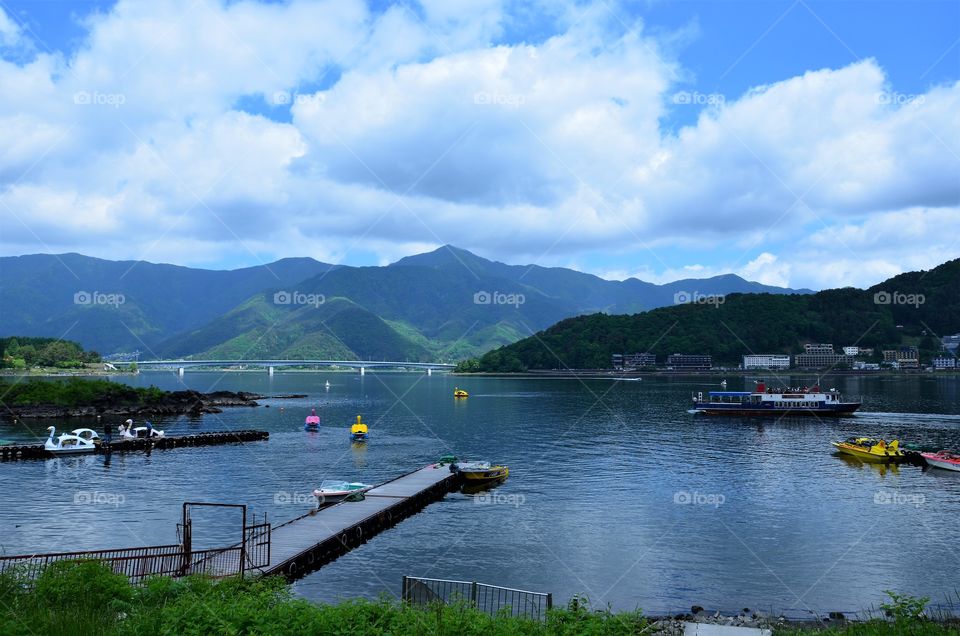 Lake Kawaguchi in Japan