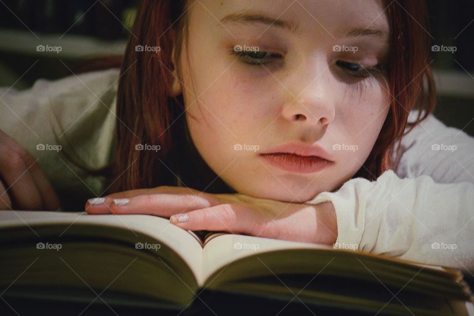 Girl reading book