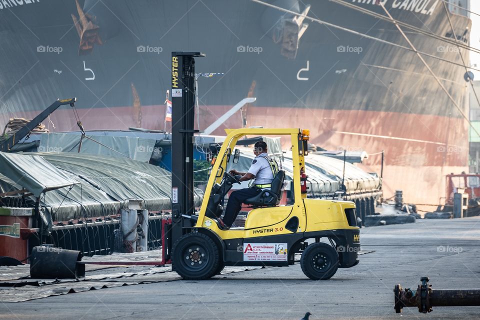 Forklift driver