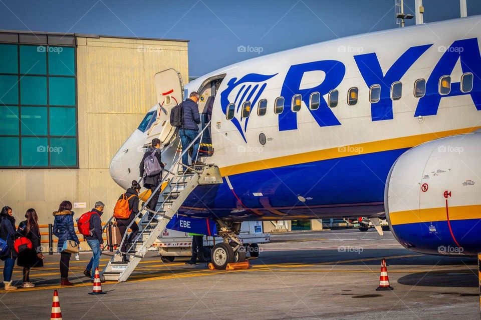 Ryanair plane.