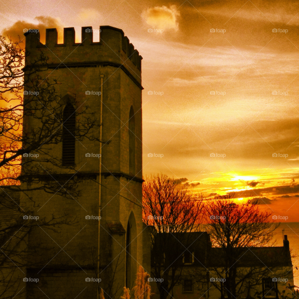 sunset portland dorset church by markems