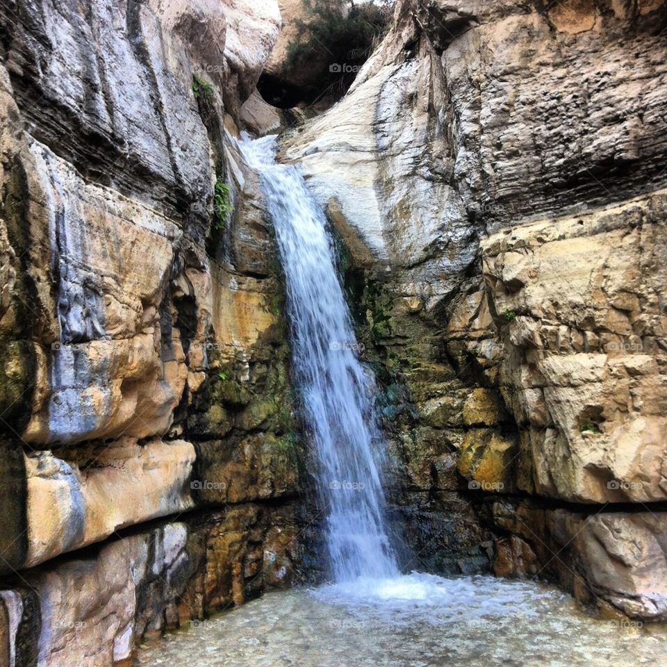 Waterfall in southern Israel