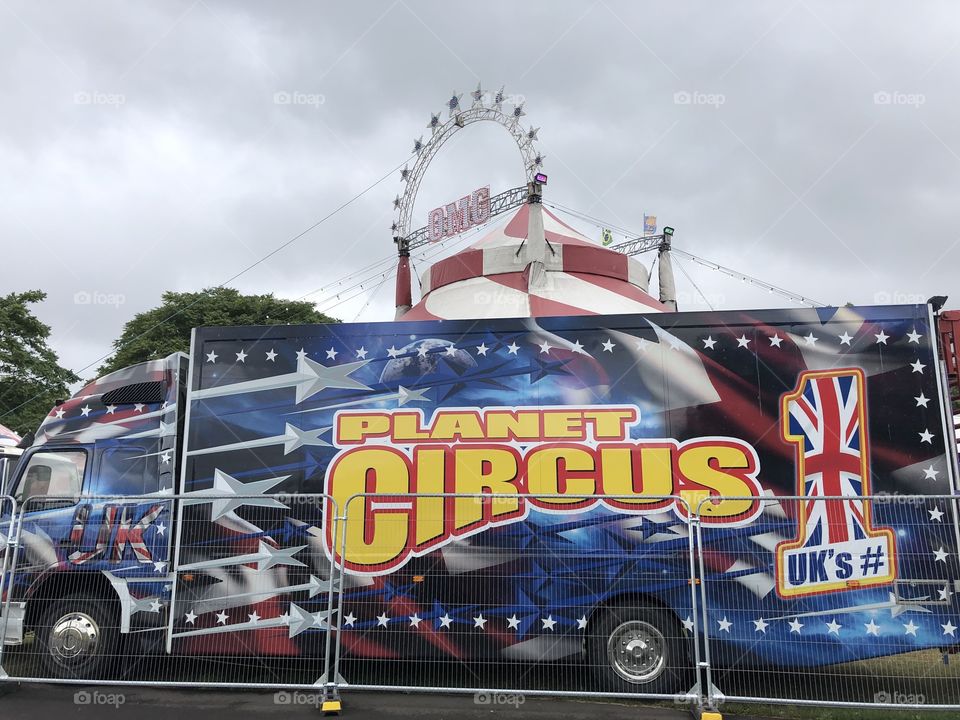 It must be summertime the circus is in town, oh what fun for all in Torbay, Devon, UK