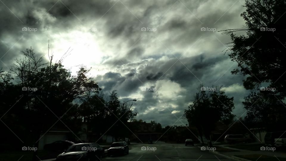 cloudy day. a brooding storm