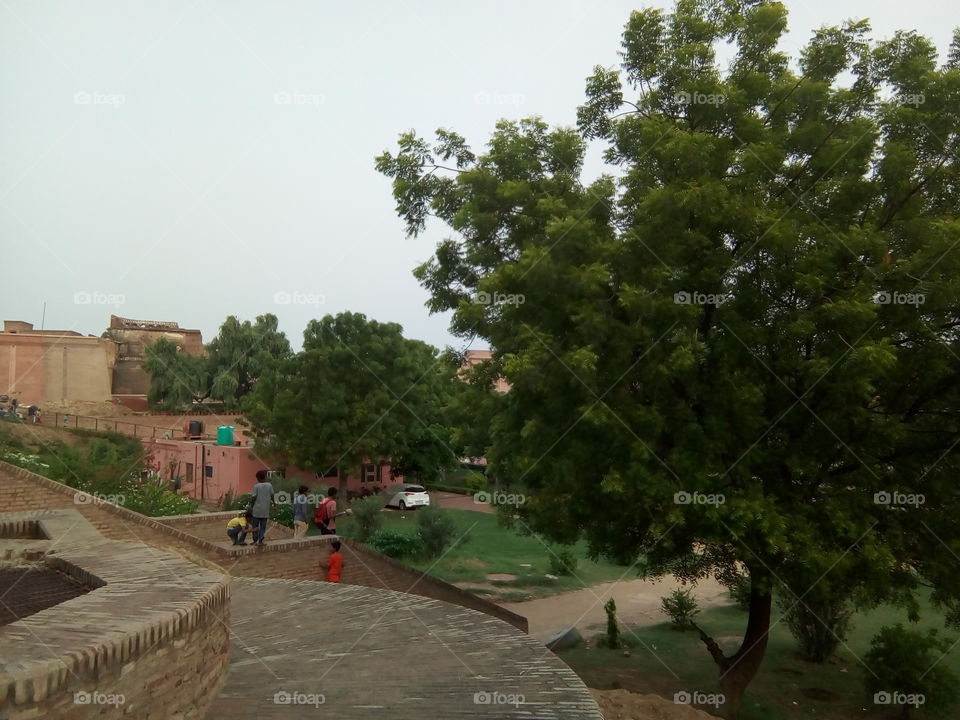 old water well in ancient fort of Bathinda city- a monument protected by Govt Of India- inner part