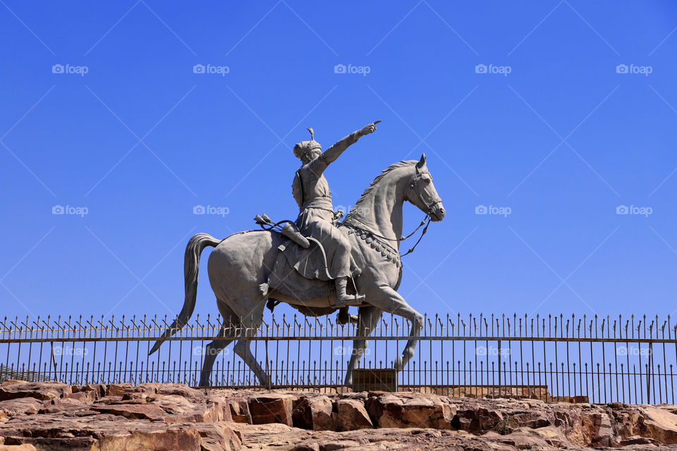 King Rao Jodha Statue in Jodhpur, Rajasthan, India
