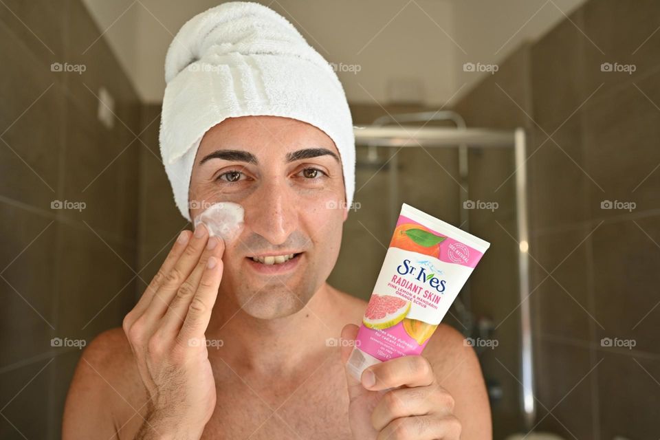 start your day with a face scrub