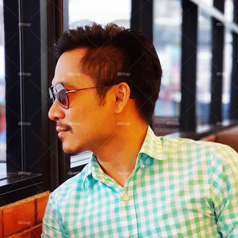 Man wearing sunglasses