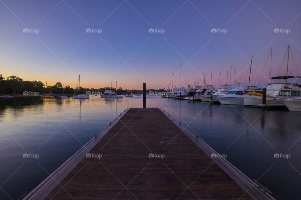 Sunset At a Jetty In Perth