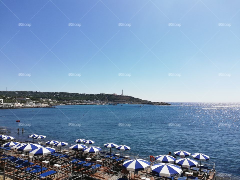 Santa Maria di Leuca on the horizon