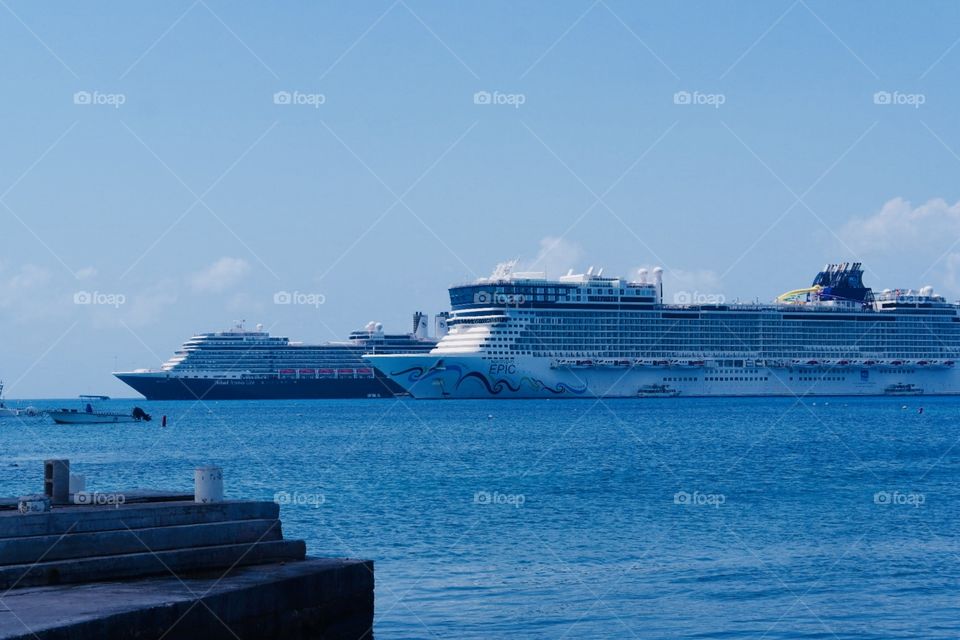 Cruise ships in harbor
