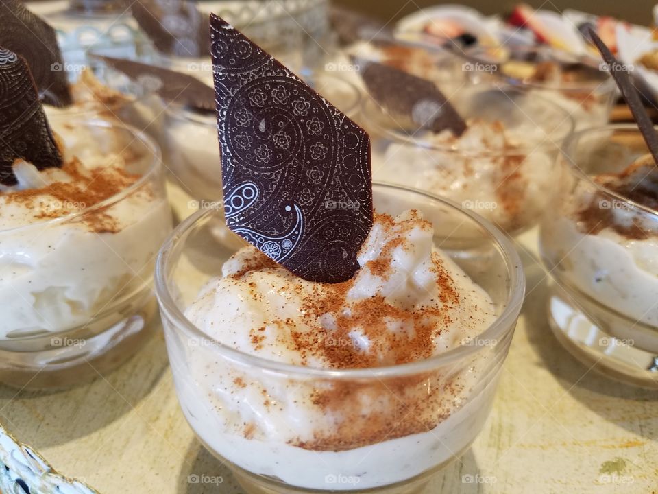 rice pudding with chocolate