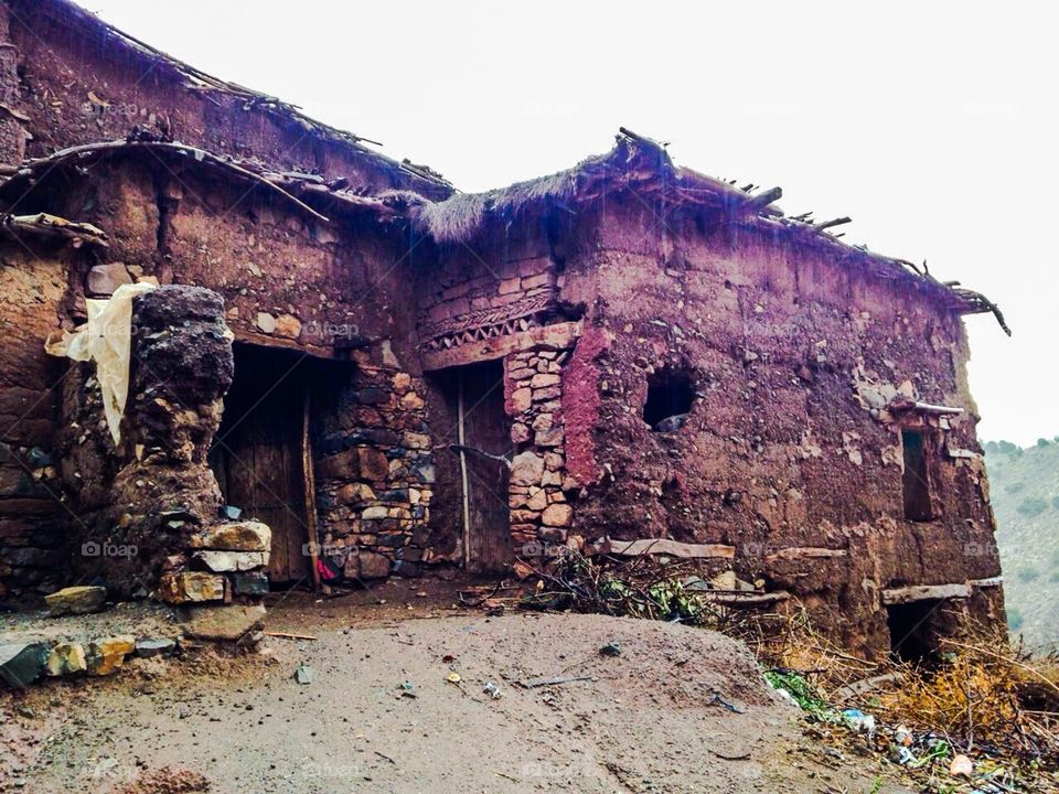 Berber village . Berber village house in Morocco