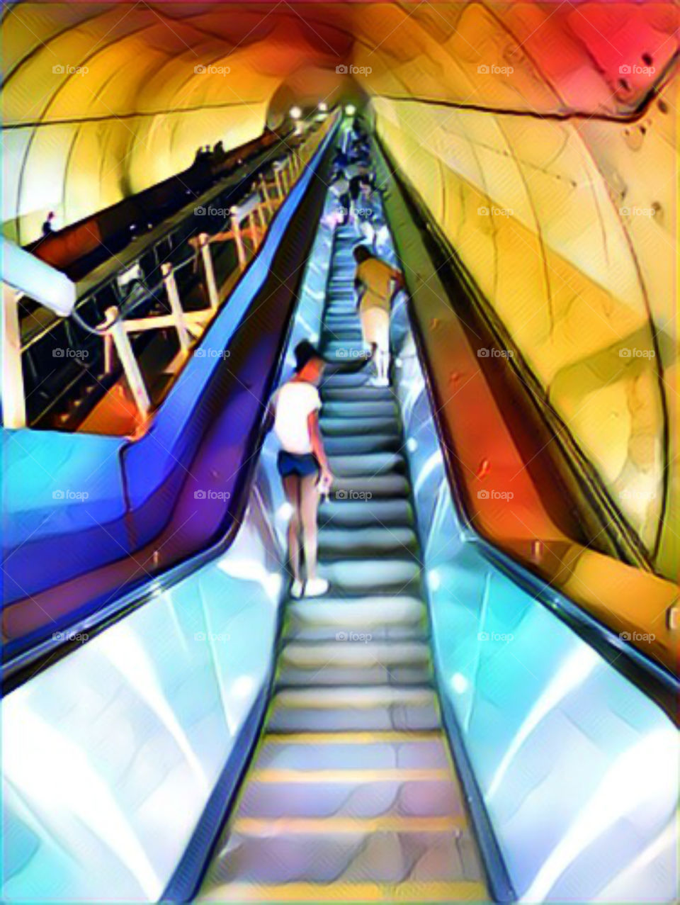 escalator to the subway to heaven