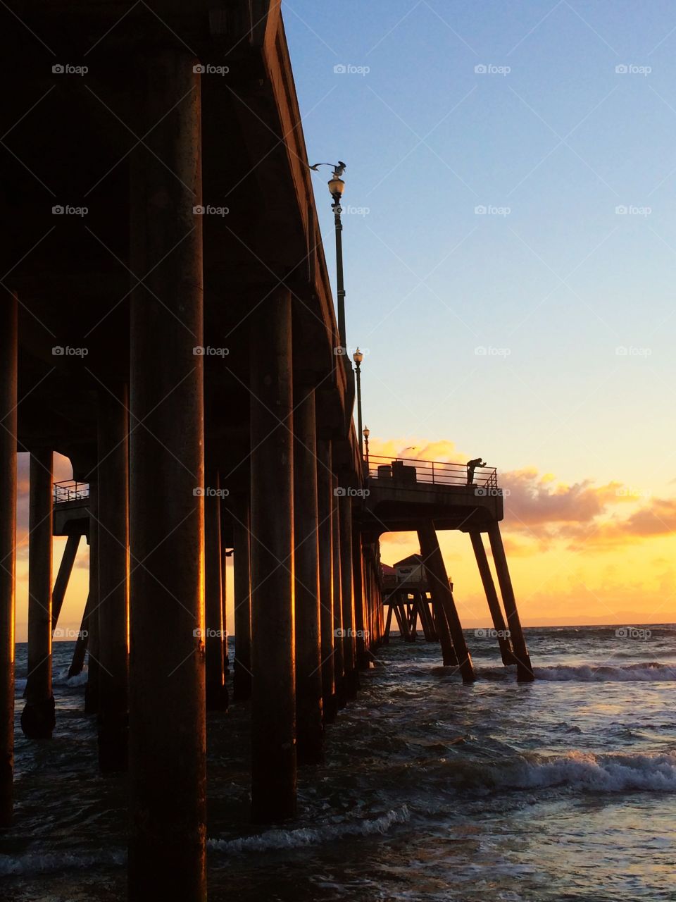 Winter Sunsetting . Winter Sunsetting at Huntington Beach Pier, Huntington Beach, California 