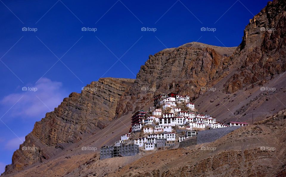 Spiti monastery in the himalayas, Kaza, India