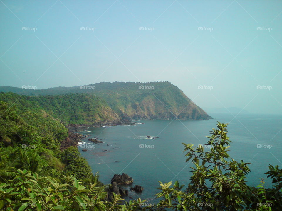 Surf at coastline, Goa