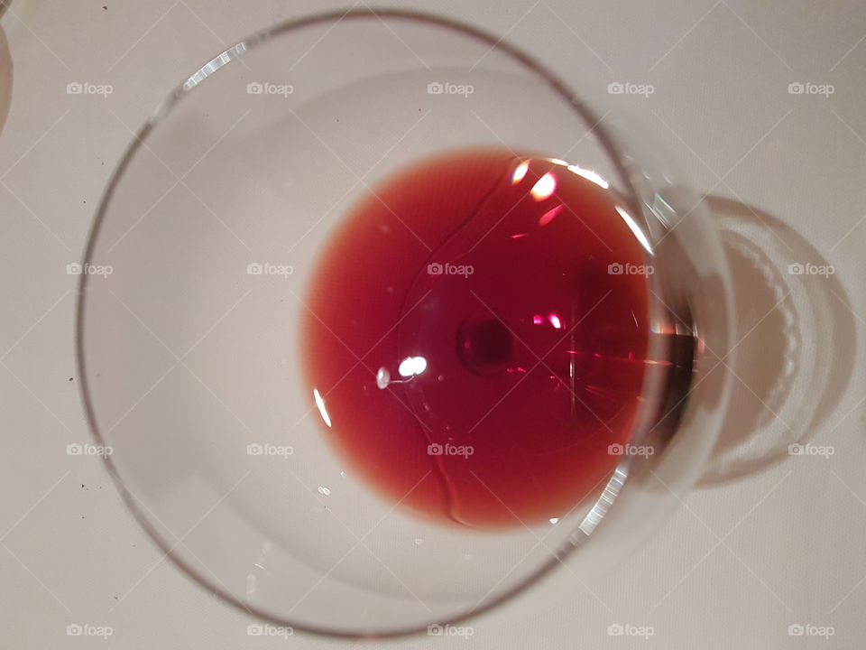 Barolo wine glass, red wine from Piedmont, Italy
