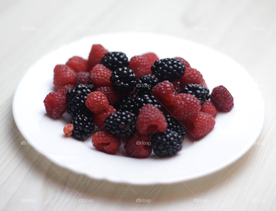 Berries on the plate