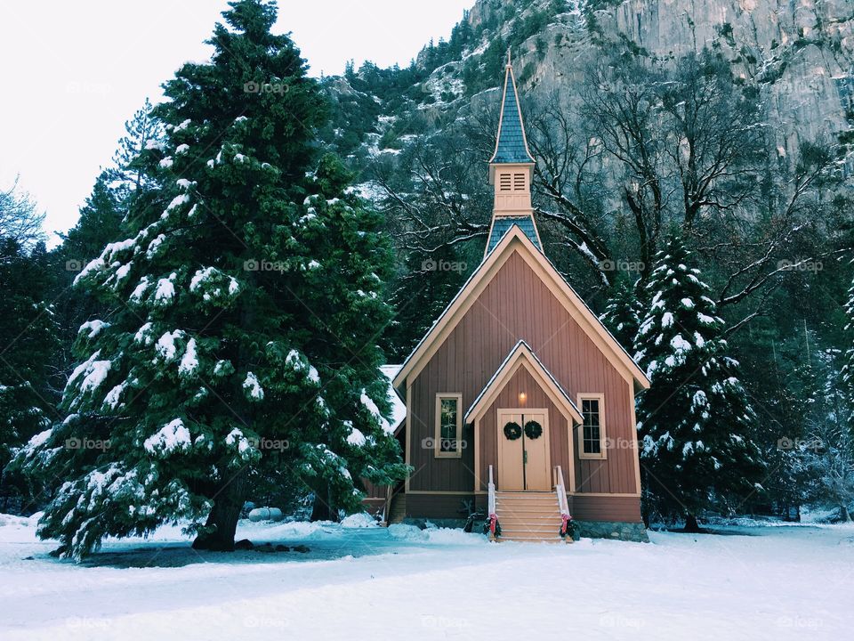 Snowy Church in Yosemite 