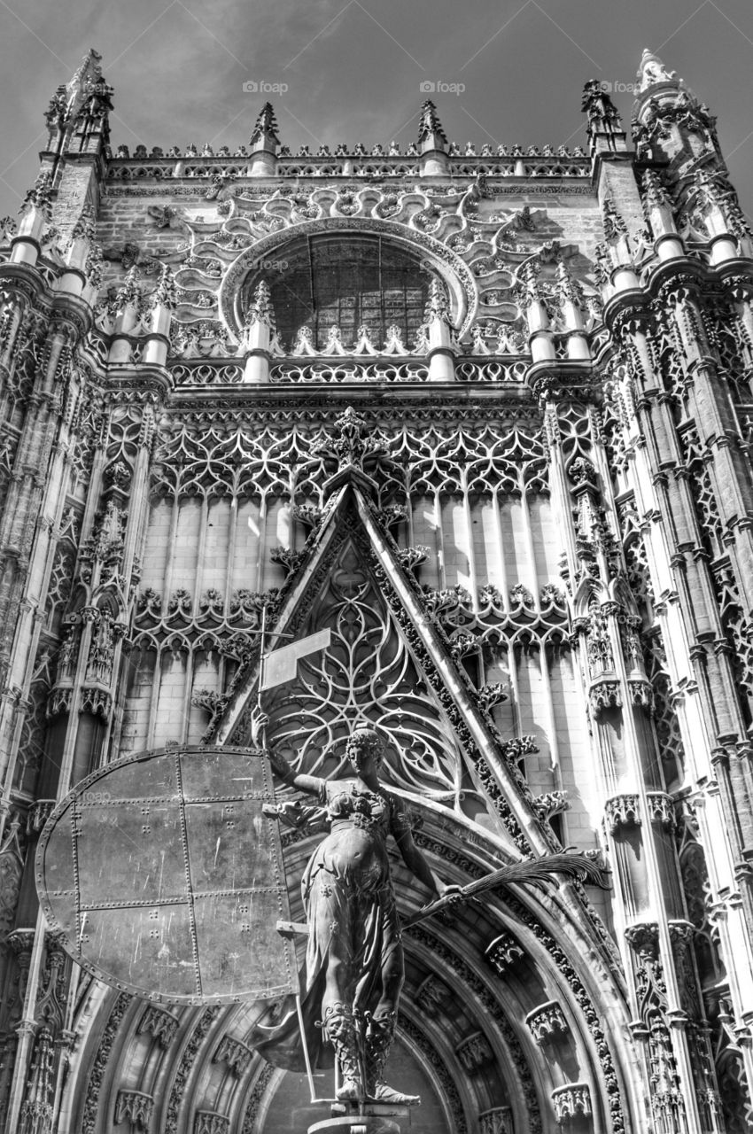 Door of the Prince. Door of the Prince, Sevilla Cathedral, Spain