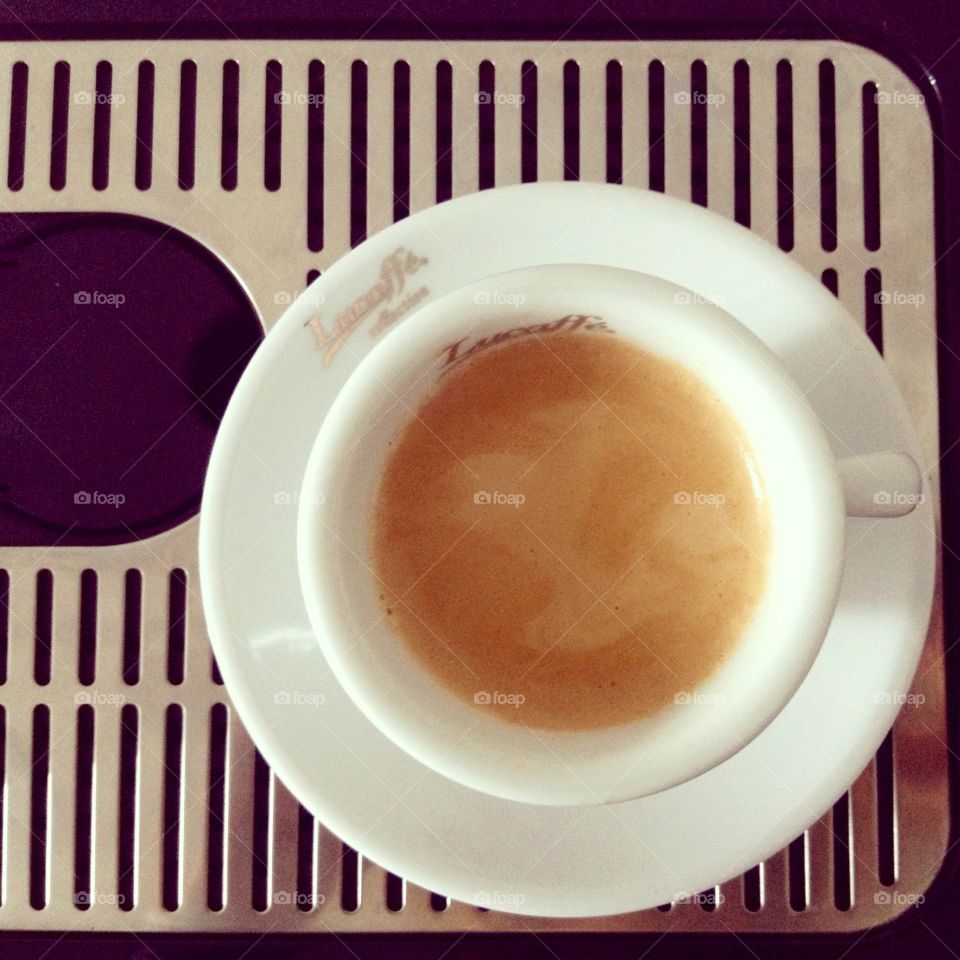 Espresso on coffee machine 