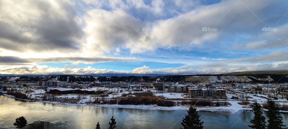River passing by Whitehorse Yukon