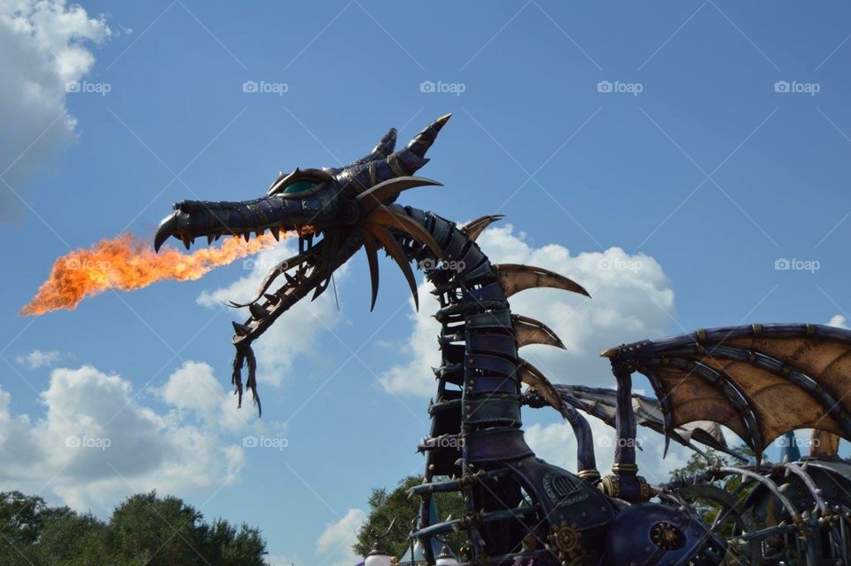 Fire spitting dragon