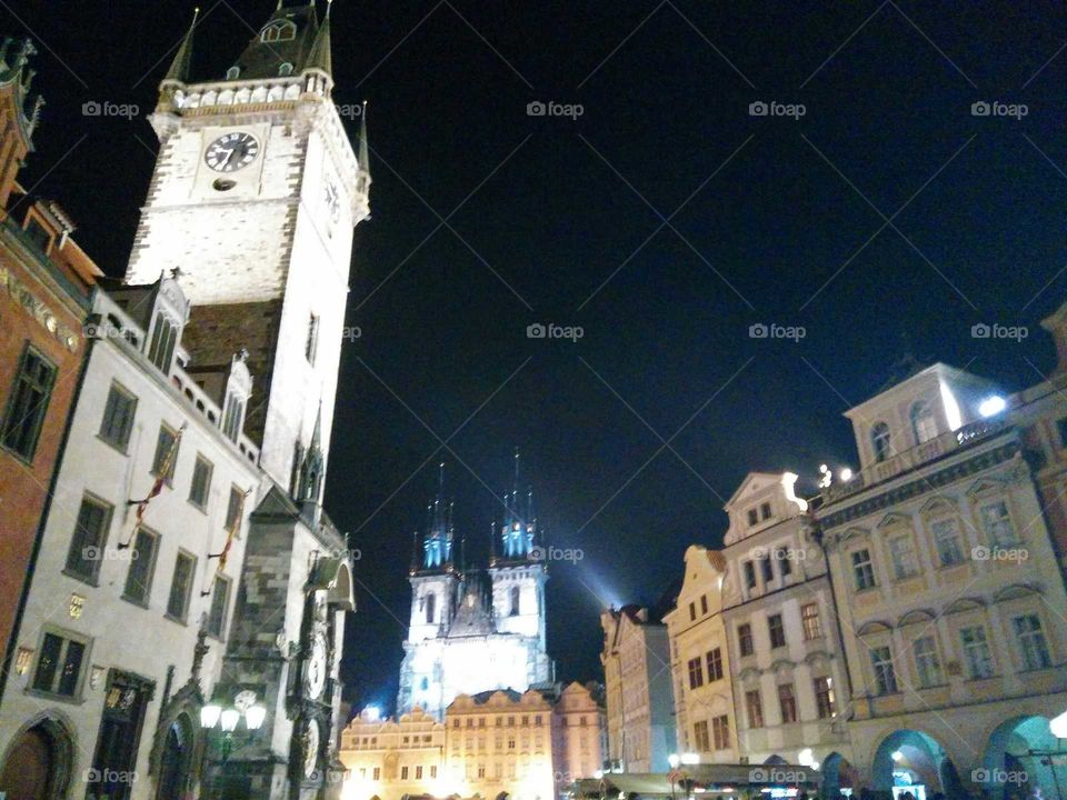 Prague in night