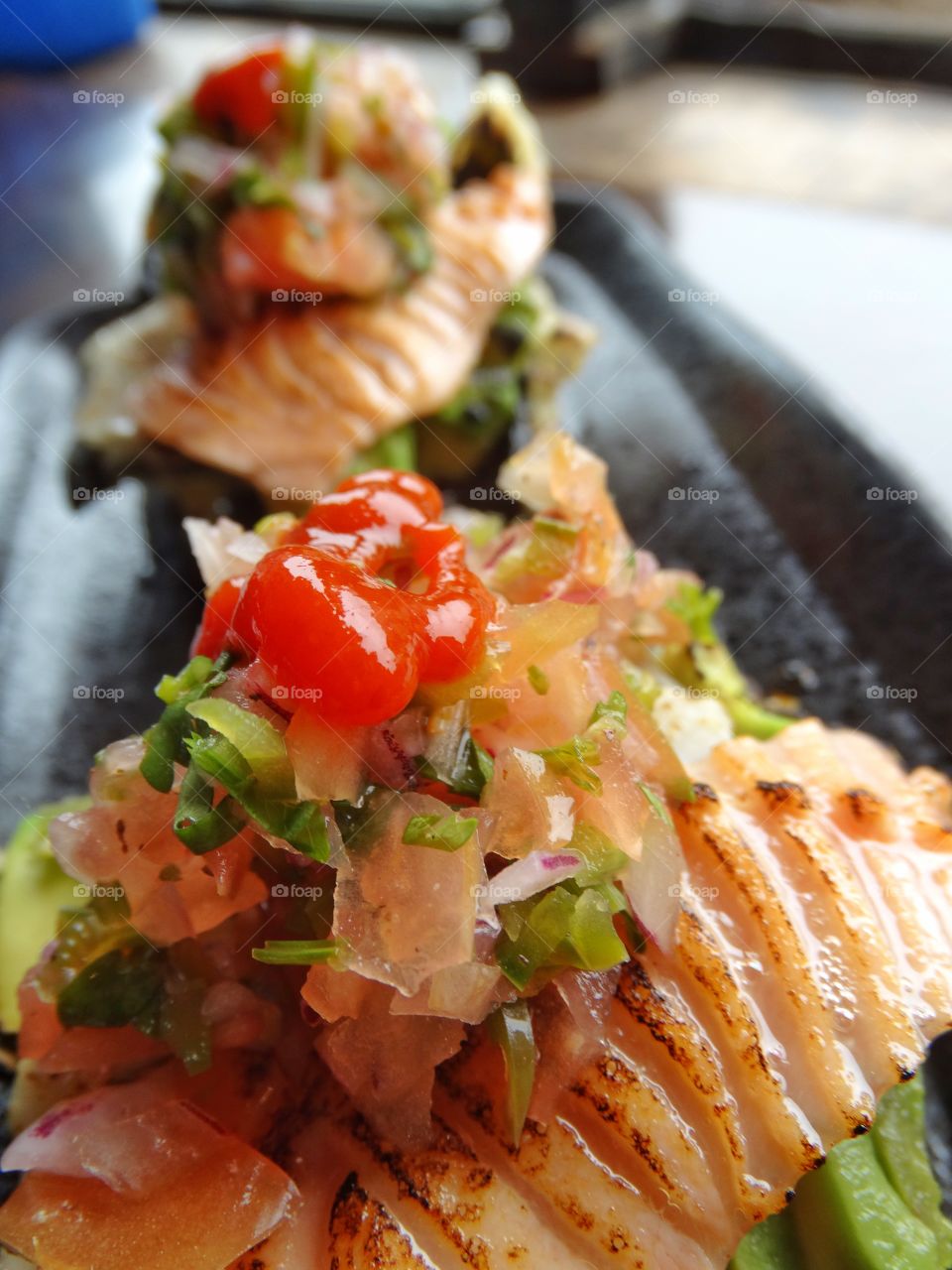 Japanese Salmon Tacos