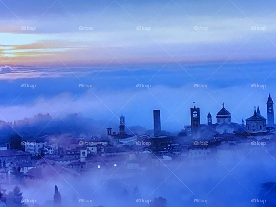 Bergamo and a little fog