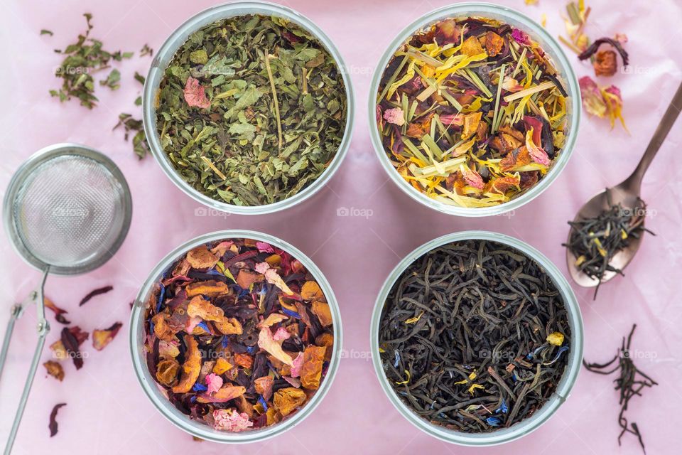 loose leaf tea, selection