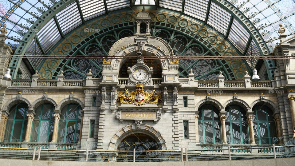 At the Centrale Train Station of Antwerp